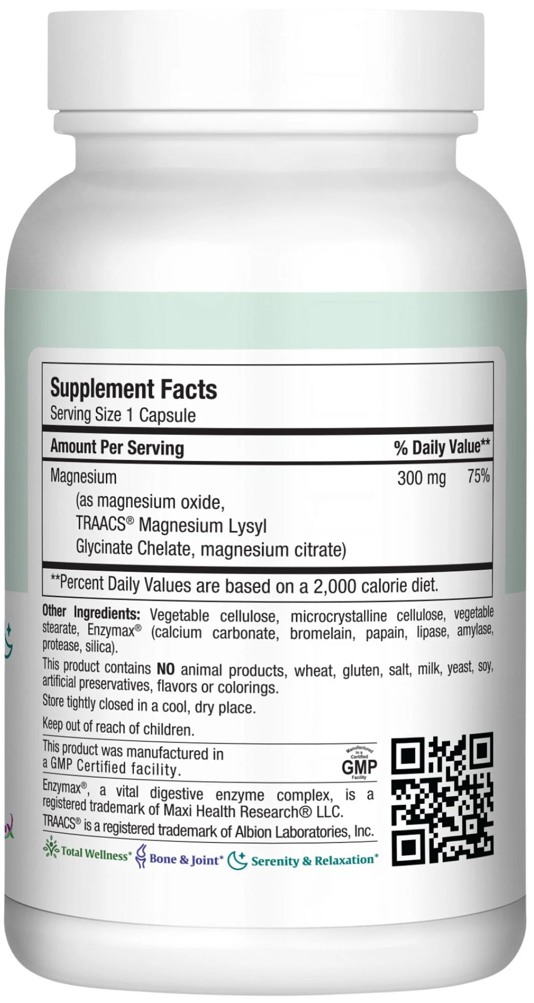 Magnesium Chelate – Bone, Nerve & Energy Support – 90 Vegetarian Capsules