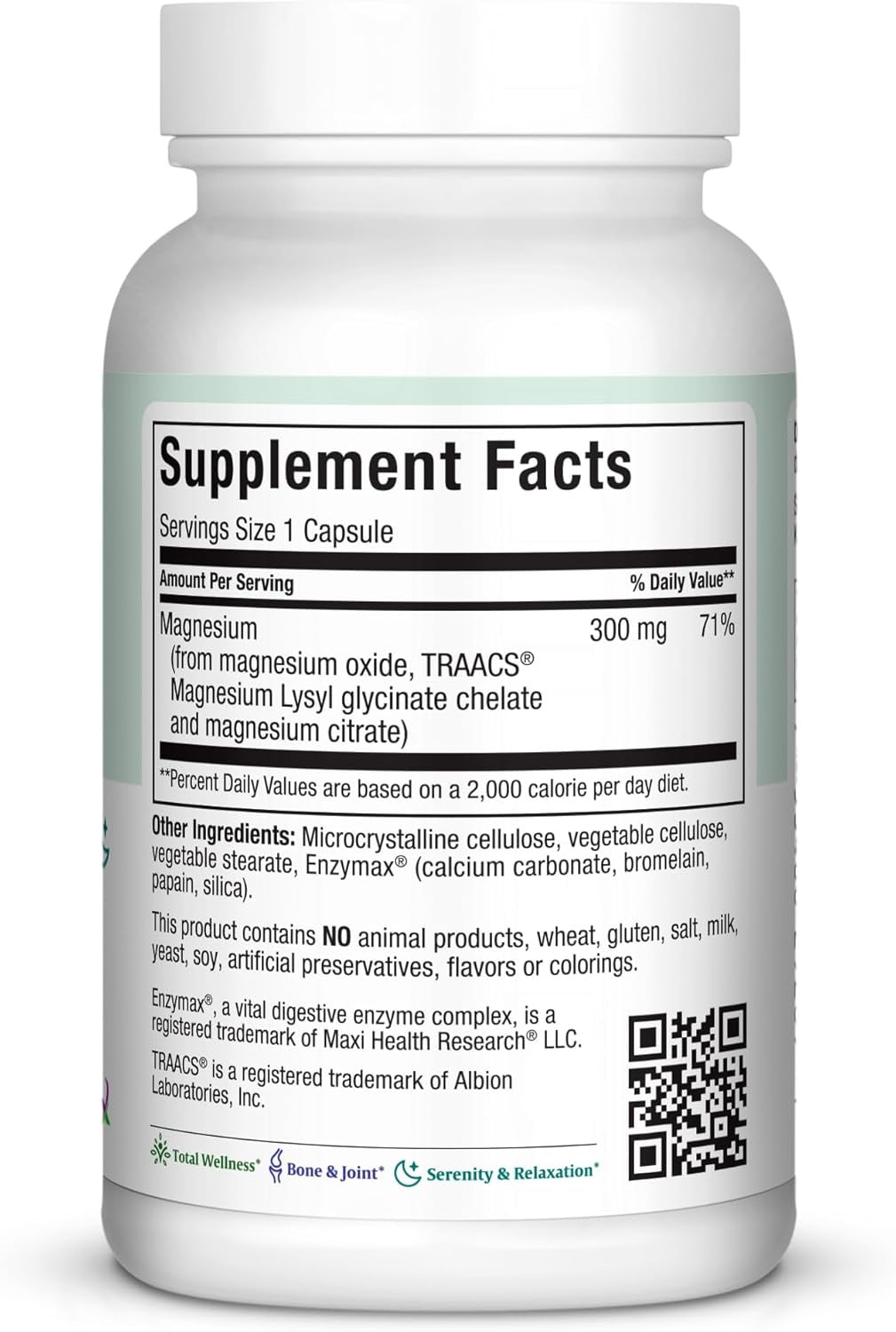 Magnesium Chelate – Bone, Nerve & Energy Support – 90 Vegetarian Capsules