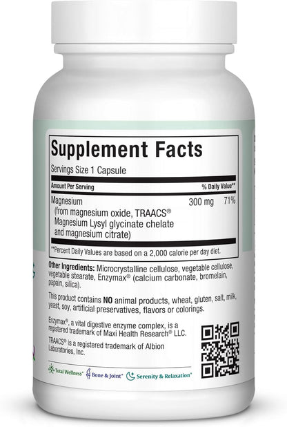Magnesium Chelate – Bone, Nerve & Energy Support – 90 Vegetarian Capsules