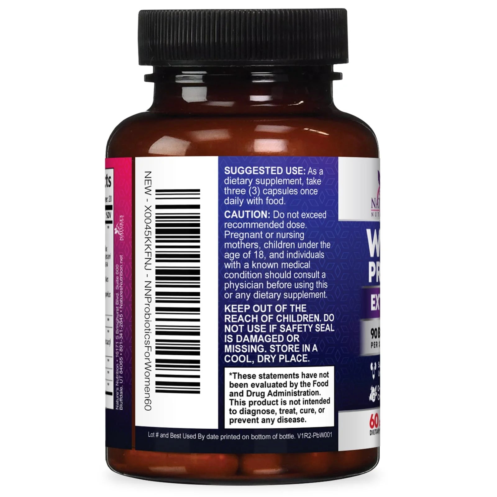 Probiotics for Women - 90 Billion CFU Women'S Probiotic - Targeted Women'S Vaginal & Digestive Health Support Formula - 16 Strains, Cranberry, D-Mannose, & Prebiotics - Bottled in USA - 60 Capsules